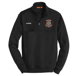 Coggan Fire CornerStone Adult 1/2-Zip Job Shirt-Black