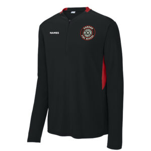 Coggan Fire Sport-Tek Men Club 1/4-Zip Pullover-Black/Red