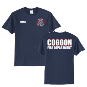 Coggan Fire Unisex Short Sleeve Tee-navy