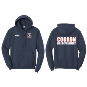 Coggan Fire Unisex Fleece Hooded Sweatshirt-Navy