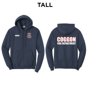 Coggan Fire Tall Fleece Hooded Sweatshirt-Navy