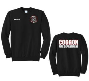 Coggan Fire Unisex Fleece Crewneck Sweatshirt-Black