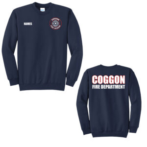 Coggan Fire Unisex Fleece Crewneck Sweatshirt-Navy