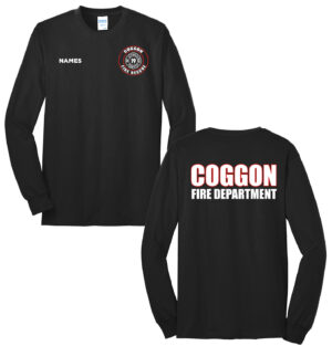 Coggan Fire Unisex Long Sleeve Tee-Black