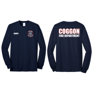 Coggan Fire Unisex Long Sleeve Tee-navy