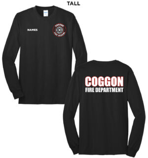 Coggan Fire Tall Long Sleeve Tee-Black