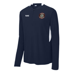 Coggan Fire Sport-Tek Men Club 1/4-Zip Pullover-Navy/White