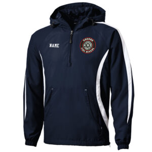 Coggan Fire Sport-Tek Colorblock Raglan Anorak Men-Navy/White