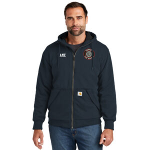 Coggan Fire Carhartt Midweight Thermal-Lined Full-Zip Sweatshirt-New Navy