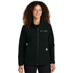 Clinton Game Day Carhartt Women’s Textured Full-Zip Fleece Jacket-Black