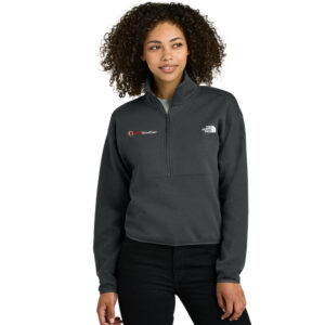 Clinton Game Day The North Face Women’s Double-Knit 1/2-Zip Fleece-Asphalt Grey