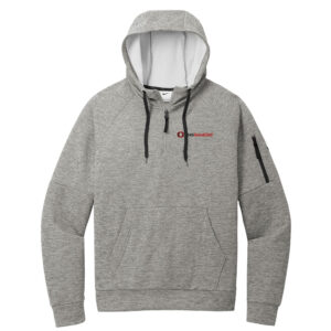 Clinton Game Day Nike Therma-FIT Adult Pocket 1/4-Zip Fleece Hoodie-Dark Grey Heather