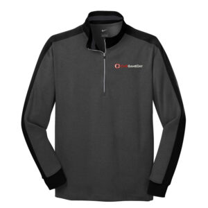 Clinton Game Day Nike Dri-Fit 1/2 Zip Cover Up Men-Anthracite Heather/Black