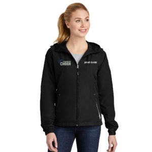 Camanche Cheer Sport-Tek Ladies Colorblock Hooded Jacket-Black/White