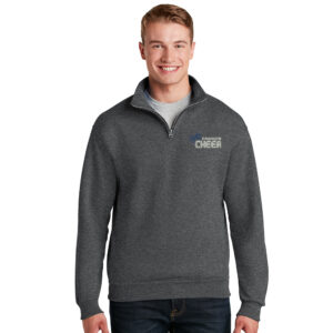 Camanche Cheer JERZEES Unisex Nublend Cadet Collar Sweatshirt-Black Heather