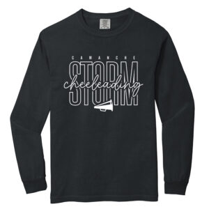 Camanche Cheer Unisex Comfort Colors Heavyweight Ring Spun Long Sleeve Tee-Black