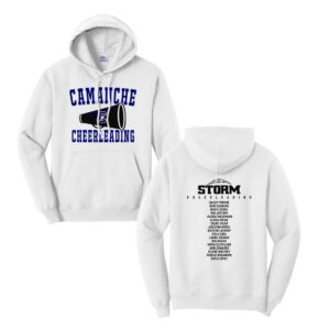 Camanche Cheer Unisex Fleece Hooded Sweatshirt-White