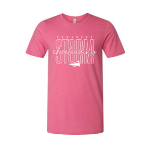 Camanche Cheer Unisex Premium Short Sleeve Tee-Heather Charity Pink