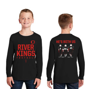 CMS Kings Football Youth Cotton Long Sleeve Tee-Black