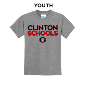 Clinton Youth Short Sleeve Tee-Athletic Heather
