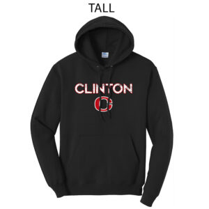 Clinton Tall Fleece Hooded Sweatshirt-Black