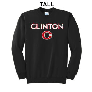 Clinton Tall Fleece Crewneck Sweatshirt-Black