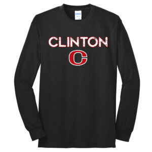 Clinton Unisex Cotton Long Sleeve Tee-Black