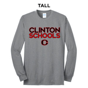Clinton  Tall Cotton Long Sleeve Tee-Athletic heather