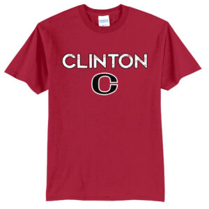 Clinton Unisex Short Sleeve Tee-Red
