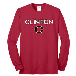Clinton Unsiex Cotton Long Sleeve Tee-Red