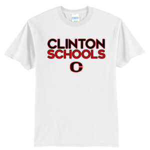 Clinton Unisex Short Sleeve Tee-White