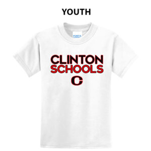 Clinton Youth Short Sleeve Tee-White