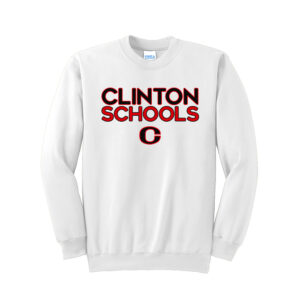 Clinton Tall Fleece Crewneck Sweatshirt-White