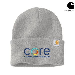Core Plastech Carhartt Acrylic Watch Cap 2.0 beanie stocking cap with cuff-Heather Grey
