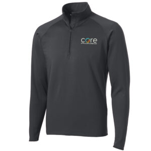 Core Plastech Men Sport-Tek Sport-Wick Stretch 1/2-Zip Pullover-Charcoal