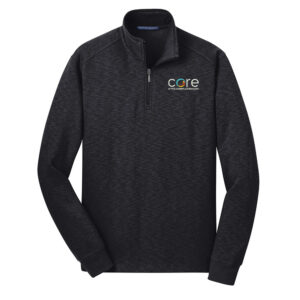 Core Plastech Port Authority Slub Fleece 1/4 Zip Pullover Men-Black