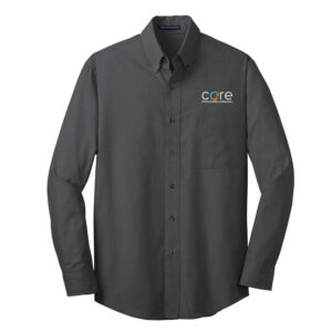 Core Plastech Port Authority Crosshatch Easy Care Shirt Men-Soft Black