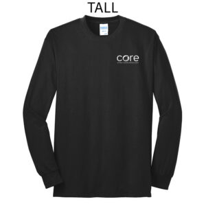 Core Plastech Tall Cotton Long Sleeve Tee-Black