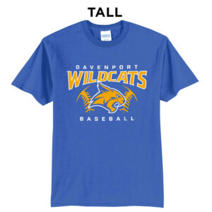 DW 10u Baseball Tall Short Sleeve Tee-Royal