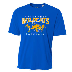 DW 10u Baseball Adult Performance Short Sleeve Tee-Royal