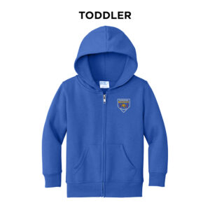 DW 10u Baseball  Toddler Full-Zip Hooded Sweatshirt-Royal