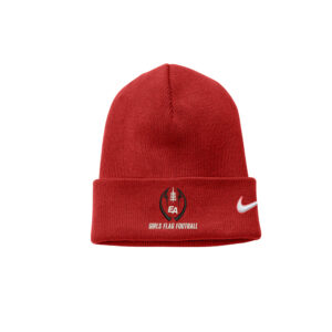 EA Girls Flag Football Nike Team Cuffed Beanie stocking cap-University Red