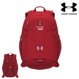 EA Girls Flag Football Under Armour Hustle 6.0 Team Backpack -Red