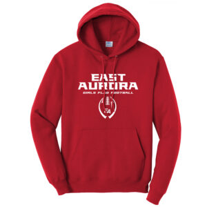 EA Girls Flag Football Unisex Fleece Hooded Sweatshirt-Red