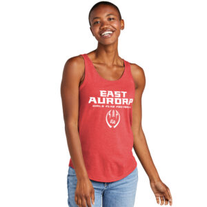EA Girls Flag Football District Women’s Relaxed Tri Blend Relxed Tank-Red Frost