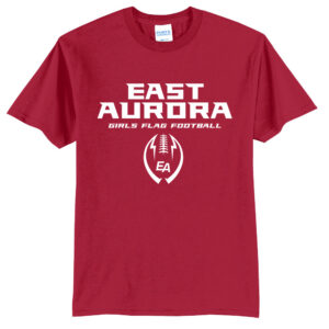EA Girls Flag Football Unisex Short Sleeve Tee-Red