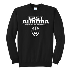 EA Girls Flag Football Unisex Fleece Crewneck Sweatshirt-Black