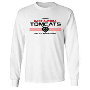 EA Girls Flag Football Unisex Cotton Long Sleeve Tee-White