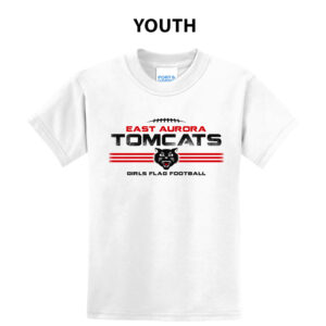 EA Girls Flag Football Youth Short Sleeve Tee-White