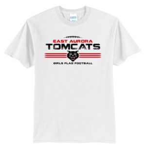 EA Girls Flag Football Unisex Short Sleeve Tee-White